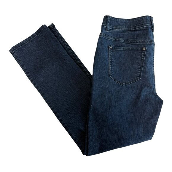 Chicos Fabulously Slimming Straight Jeans~Size 0.5 (S/6)~Dark Indigo L12 04 - Picture 4 of 11